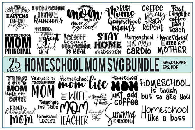Homeschool Mom SVG Bundle SVG orpitasn 