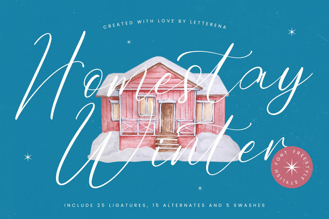 Homestay Winter - Freestyle Stylish Font Font Letterena Studios 