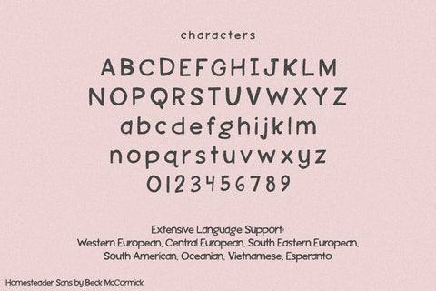 Homesteader Sans Font Beck McCormick 