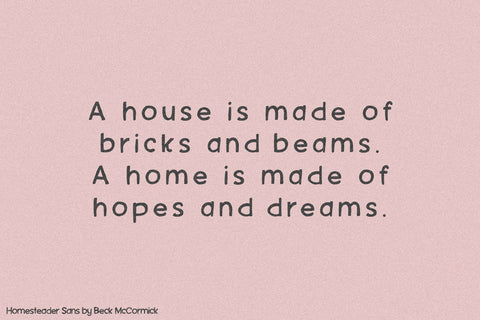 Homesteader Sans Font Beck McCormick 
