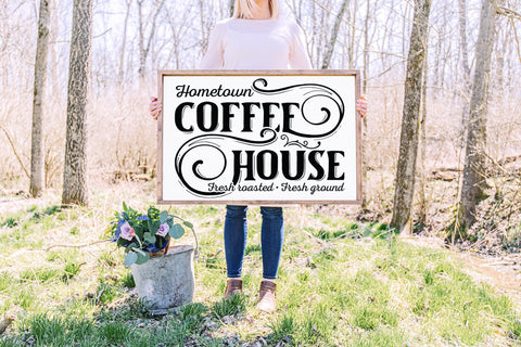 Hometown Coffee House | Vintage Coffee Sign SVG SVG CraftLabSVG 