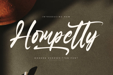 Hompetty - Modern Handwritten Font Font Letterena Studios 