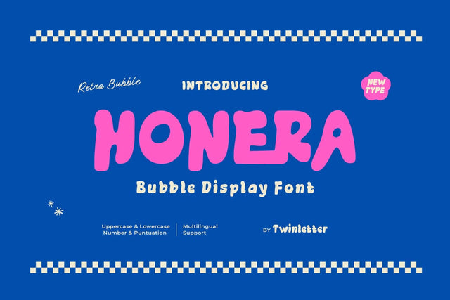 Honera - Bubble Display Font Font twinletter 