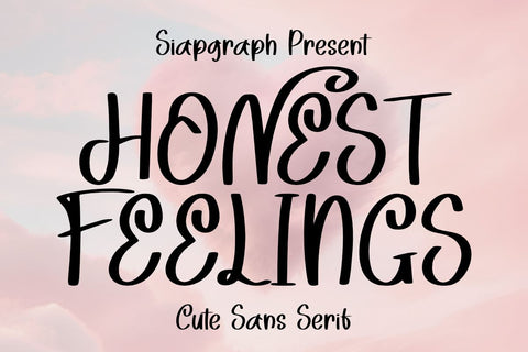 Honest Feelings - Valentine Font Font Masyafi Studio 