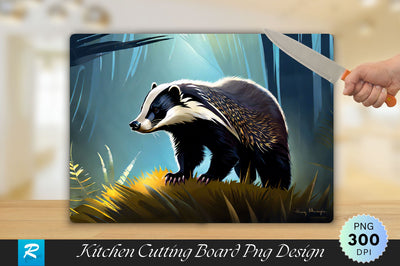 Honey Badger Background Cutting Board Sublimation Regulrcrative 