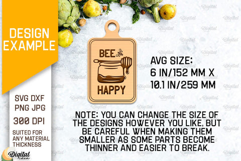 Honey Bee Cutting Boards LaserCut Bundle. Serving Boards SVG SVG Evgenyia Guschina 