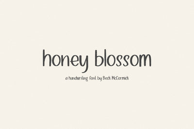 Honey Blossom Sans Font Beck McCormick 