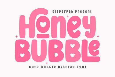 Honey Bubble - Cute Bubble Font Font Masyafi Studio 
