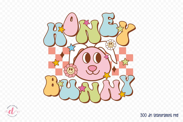 Honey Bunny, Groovy Easter Sublimation Sublimation CraftLabSVG 