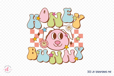 Honey Bunny, Groovy Easter Sublimation Sublimation CraftLabSVG 