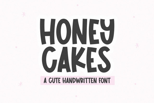 Honey Cakes - Fun Handwritten Font Font KA Designs 
