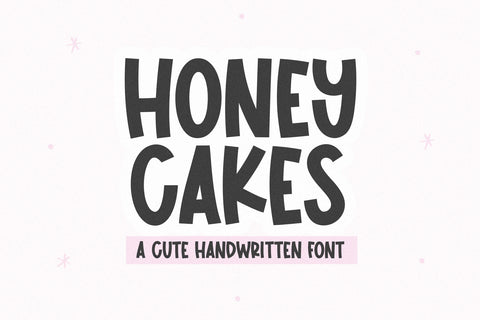 Honey Cakes - Fun Handwritten Font Font KA Designs 