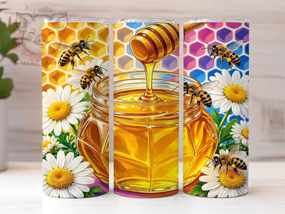 Honey & Chamomile 20oz Tumbler, Honey Chamomile, Botanical Style, Herbal Theme, Sublimation Wrap, 20oz Tumbler, Cozy Aesthetic, Rustic Design Sublimation Lara' s Designs 