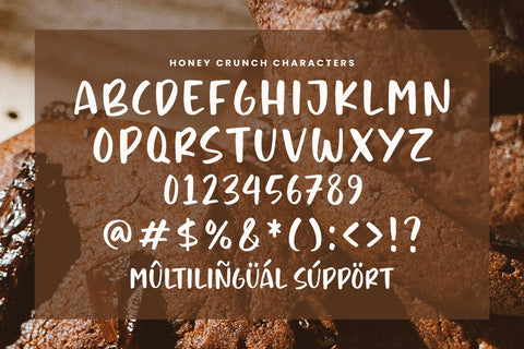 Honey Crunch - All Caps Handbrushed Font Font Timur type 