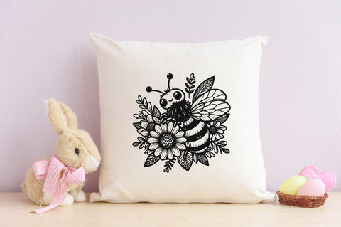 Honey Floral Bee SVG Bundle SVG Rupkotha 