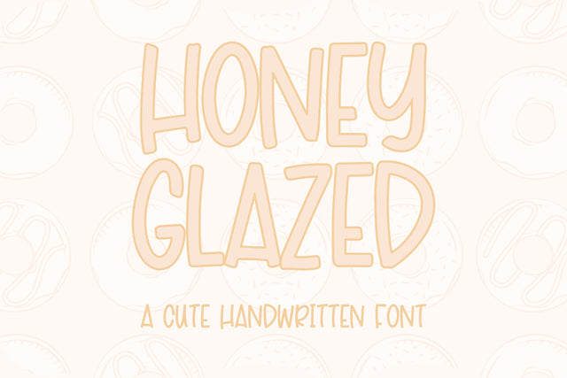 Honey Glazed, Cute Handwritten Font for Cricut Font Designing Digitals 