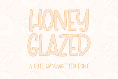 Honey Glazed, Cute Handwritten Font for Cricut Font Designing Digitals 