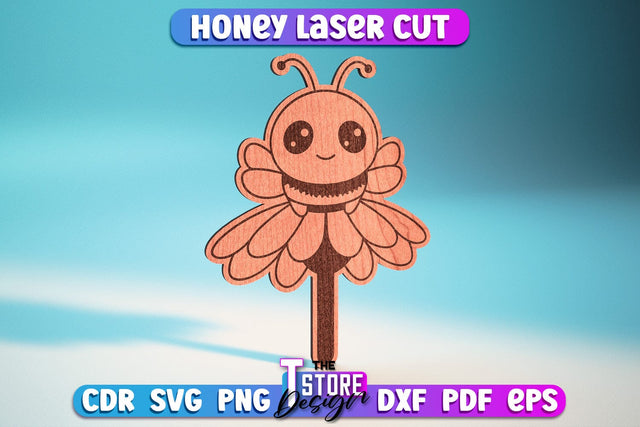 Honey Laser Cut Design | Wooden Design | Bee SVG | CNC File SVG The T Store Design 