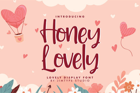 Honey Lovely Font - Playful Cute Font Font Jimtype Studio 