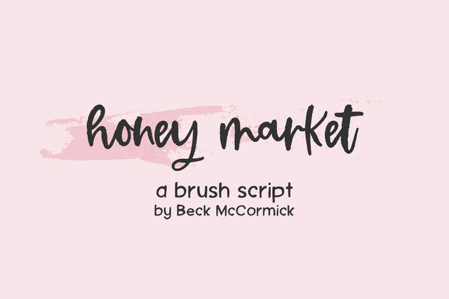 Honey Market Script Font Beck McCormick 