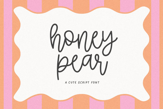 Honey Pear - Cute Script Font Font KA Designs 