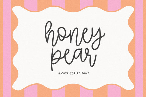 Honey Pear - Cute Script Font Font KA Designs 