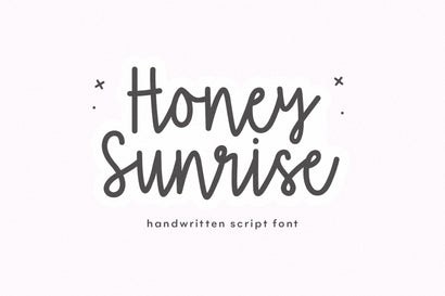Honey Sunrise - Cute Script Font Font KA Designs 