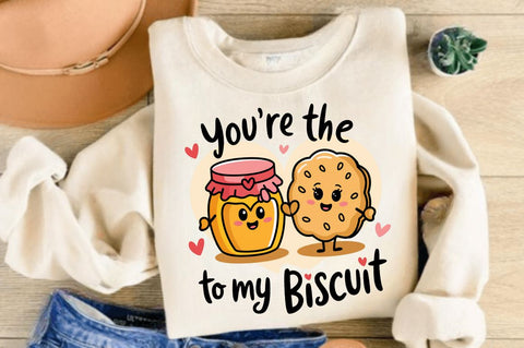 Honey to My Biscuit PNG Funny Valentine Sublimation Design Sublimation Regulrcrative 