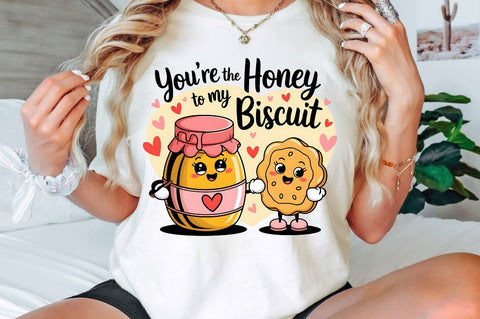 Honey to My Biscuit PNG Funny Valentine Sublimation Design Sublimation Regulrcrative 