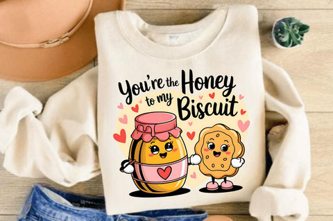Honey to My Biscuit PNG Funny Valentine Sublimation Design Sublimation Regulrcrative 