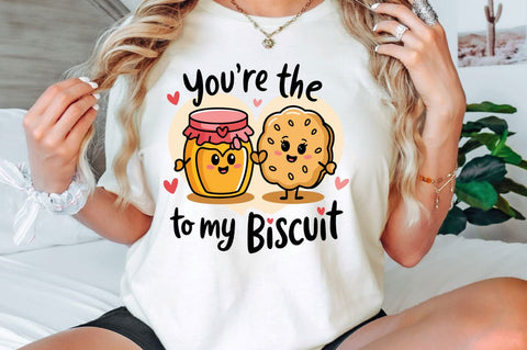 Honey to My Biscuit PNG Funny Valentine Sublimation Design Sublimation Regulrcrative 