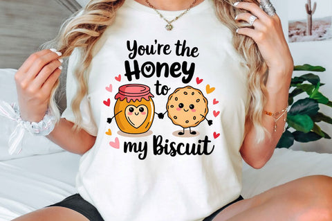 Honey to My Biscuit PNG Funny Valentine Sublimation Designc Sublimation Regulrcrative 