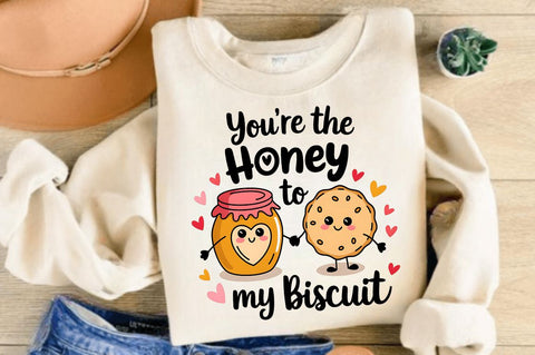 Honey to My Biscuit PNG Funny Valentine Sublimation Designc Sublimation Regulrcrative 