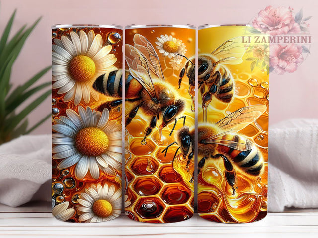 Honeycomb Bumblebee Tumbler, Bumblebee Tumbler, 20oz Tumbler Wrap, Sublimation Design, Nature Lover Gift, Honeybee Wrap, Cute Bee Tumbler Sublimation Li Zamperini 