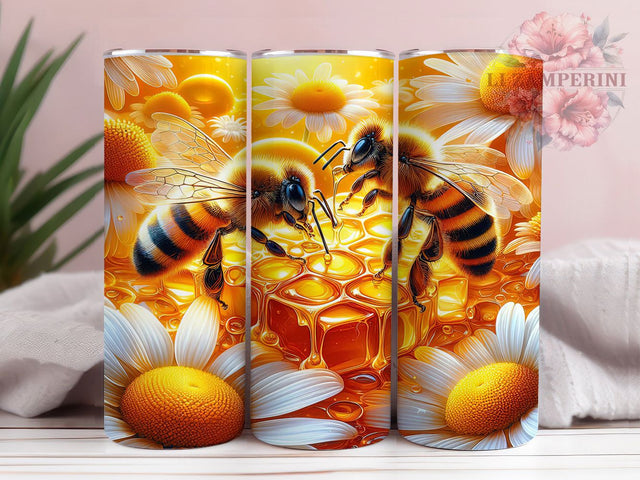 Honeycomb Bumblebee Tumbler, Bumblebee Tumbler, 20oz Tumbler Wrap, Sublimation Design, Nature Lover Gift, Honeybee Wrap, Cute Bee Tumbler Sublimation Li Zamperini 