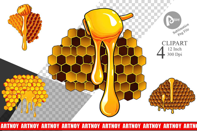 Honeycomb Clipart Sublimation artnoy 