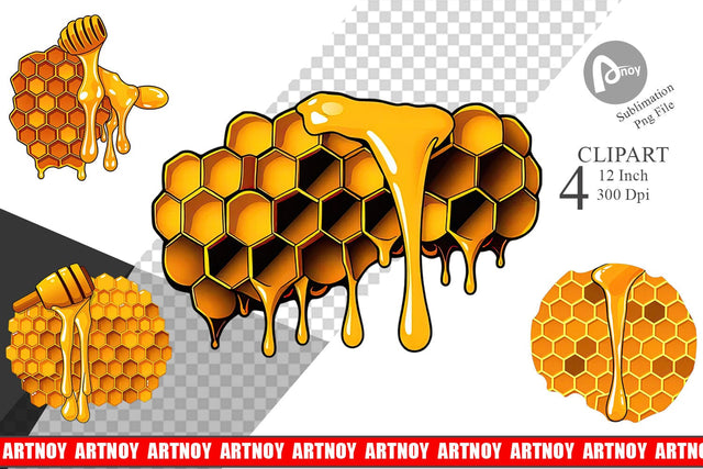 Honeycomb Clipart Sublimation artnoy 