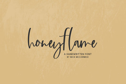 Honeyflame Script Font Beck McCormick 