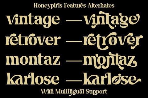 Honeypirls Font Typeface Font Fadeline Std. 