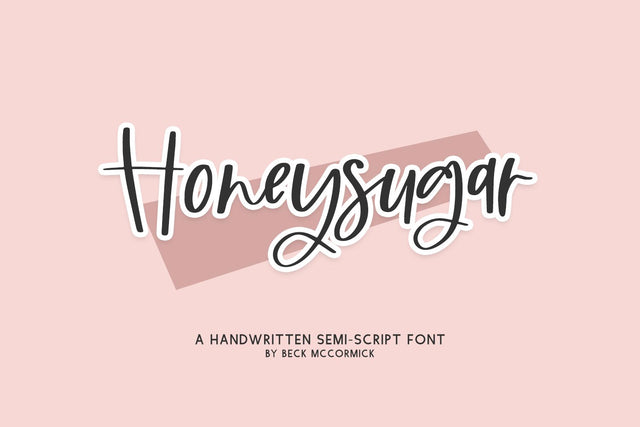 Honeysugar Script Font Beck McCormick 