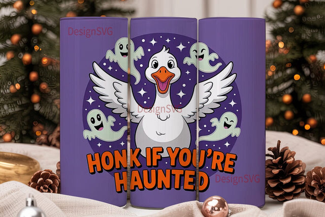 Honk If You're Haunted 20oz Tumbler Sublimation DesignSVG 