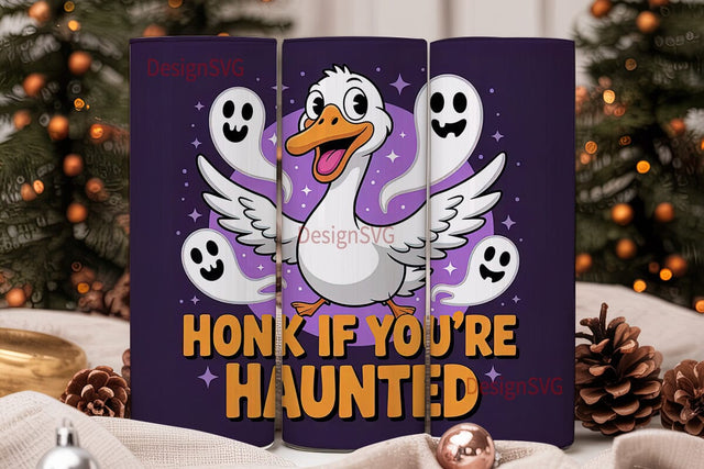 Honk If You're Haunted 20oz Tumbler Sublimation DesignSVG 