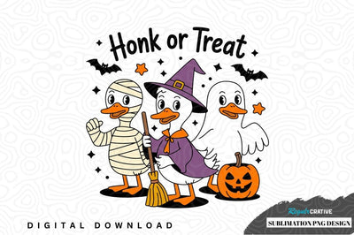 Honk or treat halloween ducks sublimation png design Sublimation Regulrcrative 