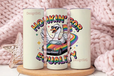 Honkin' for Equality Tumbler Wrap Sublimation DesignSVG 