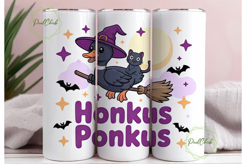 Honkus Ponkus 20oz Tumbler Wrap Sublimation PixelChick 