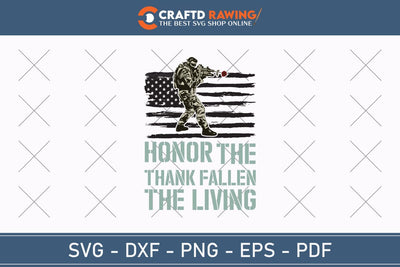 Honor The Fallen American Flag Military Veteran SVG PNG Cutting Printable Files SVG Debashish Barman 