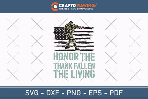 Honor The Fallen American Flag Military Veteran SVG PNG Cutting Printable Files SVG Debashish Barman 