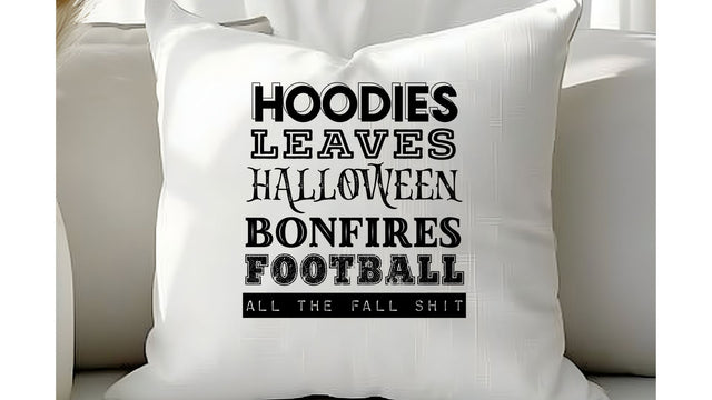 Hoodies Leaves Halloween Bonfires Football SVG, Fall Shirt SVG, Autumn Cut File SVG So Fontsy VIP Design Shop 
