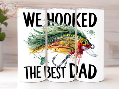 Hooked Fishing Lure 20oz Tumbler Png, Straight & Tapered Tumbler Png, Best Dad Tumbler Png, Digital Download PNG Sublimation Lara' s Designs 