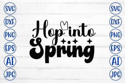 Hop into Spring SVG Design SVG Syaman 